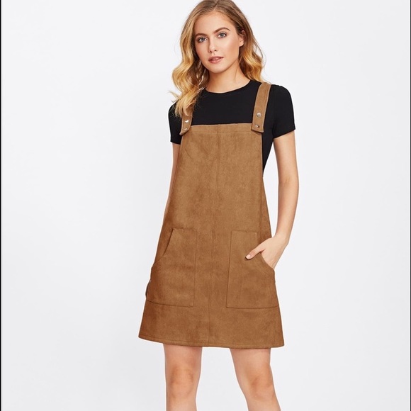 SHEIN Dresses & Skirts - SHEIN suede overall dress